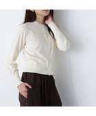 【ナチュラル ビューティー ベーシック/NATURAL BEAUTY BASIC】のフリルトリムカーディガン 人気、トレンドファッション・服の通販 founy(ファニー) ファッション Fashion レディースファッション Fashion for Women トップス・カットソー Cut & Sew Tops カーディガン・羽織り Layered Style Cardigans カーディガン Cardigan, Knitwear コンパクト Compact, Small Size ジョーゼット Georgette, Semi-Sheer Fabric デニム Denim, Jeans Material フリル Frill, Ruffle ベーシック Basic, Essential エレガント 上品 Elegant thumbnail オフホワイト1|ID: prp329100004697618 ipo3291000000033922200