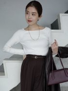 【アニュアンス/anuans】のシルクカシミアブレンドボートネックニット IVORY|ID: prp329100004697640 ipo3291000000034635587