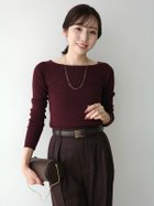 【アニュアンス/anuans】のシルクカシミアブレンドボートネックニット BURGUNDY|ID: prp329100004697640 ipo3291000000034635595