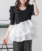 【ラジュール/Lajour】のバルーンフリルドッキングトップス 人気、トレンドファッション・服の通販 founy(ファニー) ファッション Fashion レディースファッション Fashion for Women トップス・カットソー Cut & Sew Tops なめらか Smooth, Silky Texture アシンメトリー Asymmetrical Style オケージョン Occasion Wear オーガンジー Organza Fabric ショルダー Shoulder, Shoulder Strap デコルテ Décolleté, Neckline ドッキング Docking, Mixed Material バルーン Balloon, Balloon Silhouette フェミニン Feminine, Girly フリル Frill, Ruffle エレガント 上品 Elegant thumbnail 半袖ブラック|ID: prp329100004697652 ipo3291000000034501897