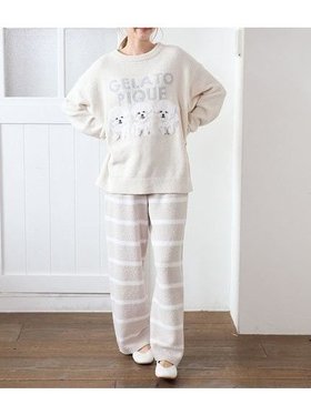 【ジェラート ピケ/gelato pique】のモチーフジャガードボーダーロングパンツ 人気、トレンドファッション・服の通販 founy(ファニー) ファッション Fashion レディースファッション Fashion for Women パンツ Pants & Trousers お家時間・ステイホーム Stay Home / At Home セットアップ Set-Up, Coordinated Outfit ボーダー Border, Stripe モチーフ Motif, Design Theme ロング Long, Long-Length 人気 Popular, Best Seller |ID:prp329100004697669