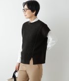 【ニューヨーカー/NEWYORKER】の【手洗い可能】ウール混リリヤーン スリットニットベスト ブラック|ID: prp329100004697689 ipo3291000000033922749