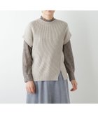 【ニューヨーカー/NEWYORKER】の【手洗い可能】ウール混リリヤーン スリットニットベスト グレージュ|ID: prp329100004697689 ipo3291000000033922751