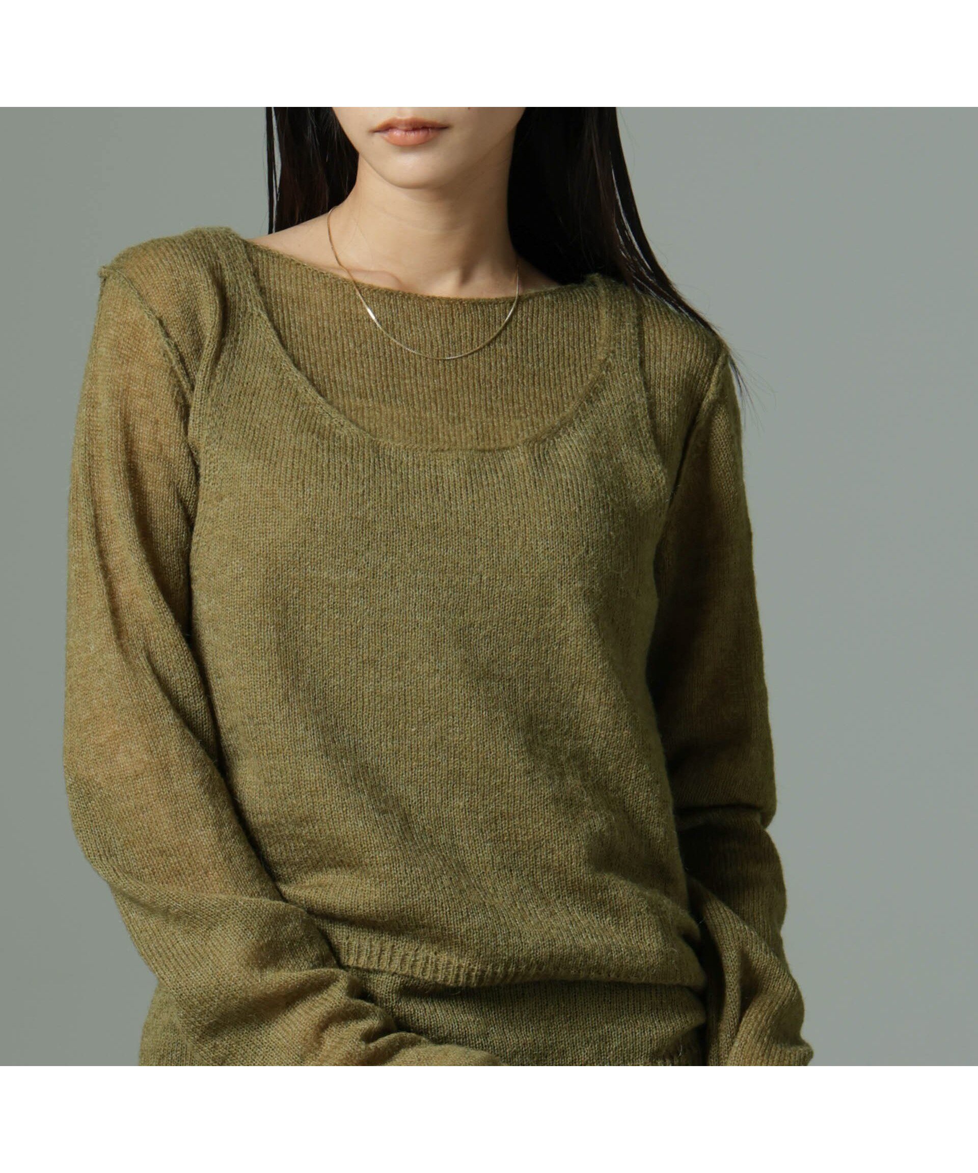 【ナノ ユニバース/nano universe】のビスチェセットニット インテリア・キッズ・メンズ・レディースファッション・服の通販 founy(ファニー) 　ファッション　Fashion　レディースファッション　Fashion for Women　トップス・カットソー　Cut & Sew Tops　ニット　Knit Tops & Sweaters　ビスチェ　Bustiers & Corset Tops / Layered Bustier Style　アンサンブル　Ensemble Set　インナー　Innerwear　ウォッシャブル　Machine Washable　カットソー　Cut and Sewn Top　シアー　Sheer, See-Through　シンプル　Simple, Minimal　ジャケット　Jacket, Outerwear　タンク　Tank Top, Sleeveless Top　長袖　Long Sleeve, Full Sleeve　ビスチェ　Bustier, Corset Top　おすすめ　Recommended / Our Picks　2025年　2025　2025春夏・S/S　Spring/Summer 2025 SS25　カーキブラウン4|ID: prp329100004697765 ipo3291000000033923254