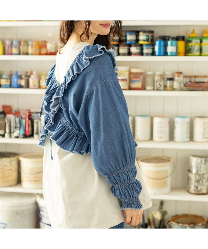 【ニコアンド/niko and】のNKJ 2025SS FRILL BOLERO BLOUSE インテリア・キッズ・メンズ・レディースファッション・服の通販 founy(ファニー) https://founy.com/ ファッション Fashion レディースファッション Fashion for Women アウター Coat / Outerwear Collection ボレロ・ショート丈ジャケット / ドレス羽織りに Boleros & Short Jackets 2025年 2025 2025春夏・S/S Spring/Summer 2025 SS25 デニム Denim, Jeans Material 今季 This Season, Current Season 春 Spring |ID: prp329100004697927 ipo3291000000033924149
