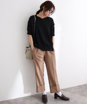 【プールヴー/PourVous】の袖脇オープンVネック ニット カットソーきれいめトップス ニット レディース 人気、トレンドファッション・服の通販 founy(ファニー) ファッション Fashion レディースファッション Fashion for Women トップス・カットソー Cut & Sew Tops ニット Knit Tops & Sweaters カットソー・ベーシックTシャツ Cut-and-Sewn Tops / Stretch Tees & Basics Vネックトップス V-Neck Tops / V-Cut Neckline Shirts カットソー Cut and Sewn Top |ID:prp329100004697955