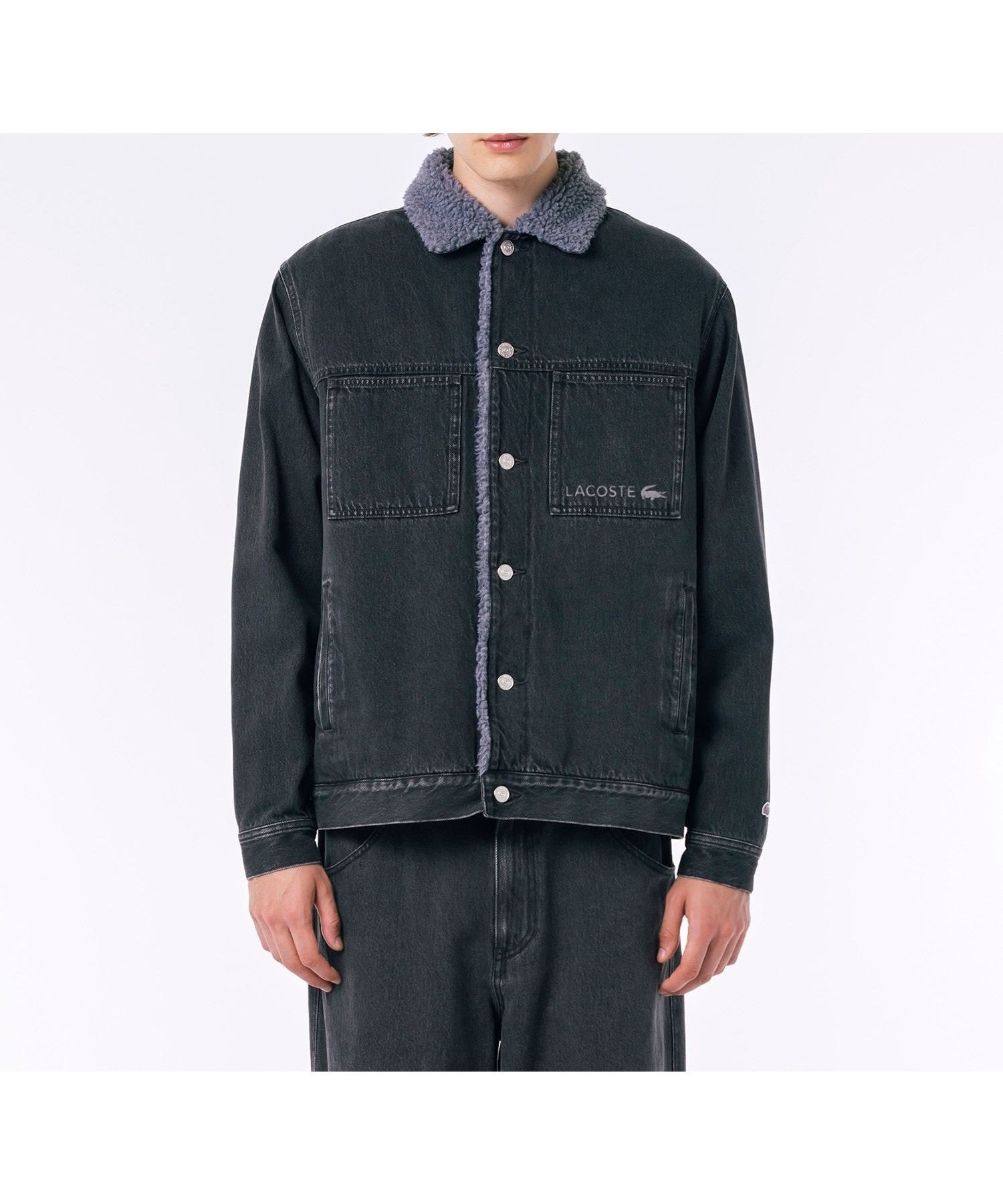 【ラコステ/LACOSTE / MEN】のボアライニングデニムジャケット インテリア・キッズ・メンズ・レディースファッション・服の通販 founy(ファニー) 　ファッション　Fashion　メンズファッション　Fashion for Men　ウォッシュ　Washed Finish　ジャケット　Jacket, Outerwear　デニム　Denim, Jeans Material　ライニング　Inner Lining, Inner Fabric, Lined　ブラック|ID: prp329100004697990 ipo3291000000033924517