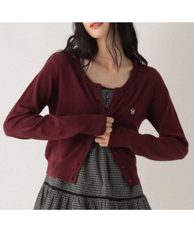 【ヘザー/Heather】の【秋の新色入荷】モチーフコンパクトカーディガン 人気、トレンドファッション・服の通販 founy(ファニー) ファッション Fashion レディースファッション Fashion for Women トップス・カットソー Cut & Sew Tops カーディガン・羽織り Layered Style Cardigans カーディガン Cardigan, Knitwear コンパクト Compact, Small Size シンプル Simple, Minimal ベーシック Basic, Essential ボトム Bottoms, Lower Wear モチーフ Motif, Design Theme 秋 Autumn 羽織 Haori, Light Jacket |ID:prp329100004698042