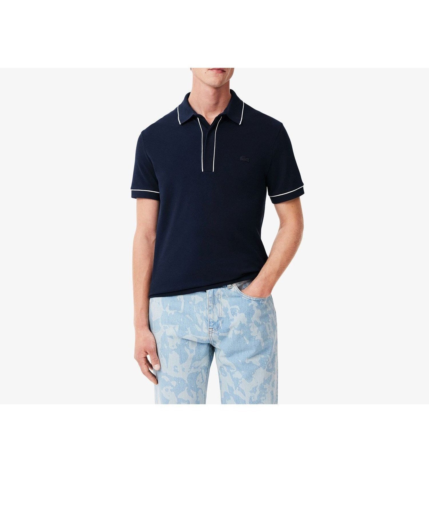 【ラコステ/LACOSTE / MEN】のオーガニックコットン ストレッチ鹿の子 配色パイピング比翼ポロシャツ 人気、トレンドファッション・服の通販 founy(ファニー) 　ファッション　Fashion　メンズファッション　Fashion for Men　ストレッチ　Stretch, Stretchy Fabric　パイピング　Piping, Trim Design　ポロシャツ　Polo Shirt, Collared Tee　半袖　Short Sleeve, Half Sleeve　鹿の子　Piqué, Kanoko Fabric　 other-1|ID: prp329100004698065 ipo3291000000033924928