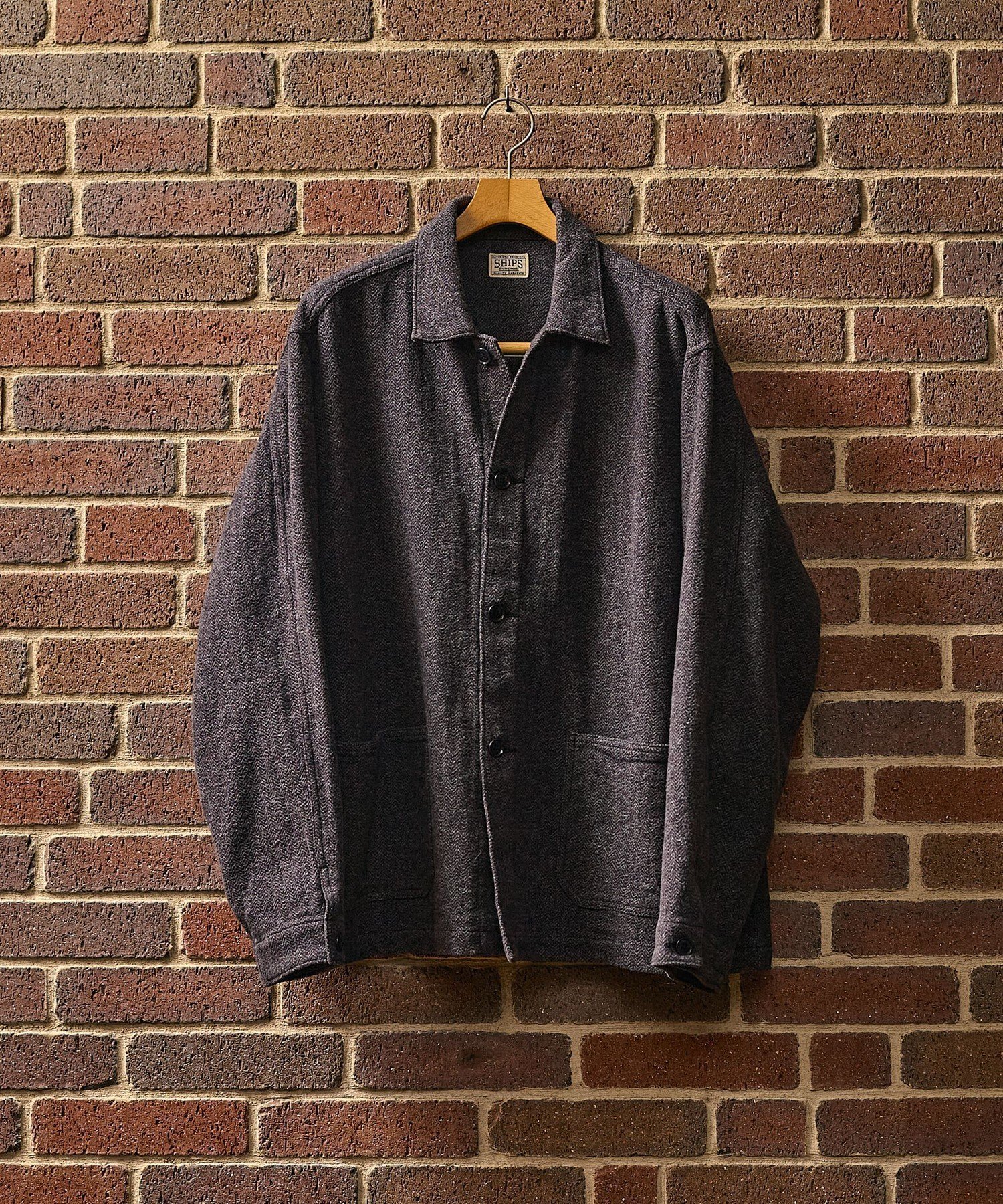 【シップス/SHIPS / MEN】のSHIPS AUTHENTIC コットン ツイード カバー シャツ インテリア・キッズ・メンズ・レディースファッション・服の通販 founy(ファニー) 　ファッション　Fashion　メンズファッション　Fashion for Men　アウトドア　Outdoor Clothing　ウォーム　Warm Fabric　セットアップ　Set-Up, Coordinated Outfit　ツイード　Twill, Twill Weave　パッチワーク　Patchwork, Mixed Fabric　ミリタリー　Military, Army Style　ワーク　Workwear, Utility Style　ダークグレー|ID: prp329100004698080 ipo3291000000034101470