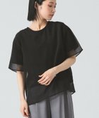 【ビームス ウイメン/BEAMS】の【きれいめ/ゆったり/トレンド/シアー/手洗いOK】オーガンジー レイヤード Tシャツ 人気、トレンドファッション・服の通販 founy(ファニー) ファッション Fashion レディースファッション Fashion for Women トップス・カットソー Cut & Sew Tops シャツ・ブラウス・オフィスカジュアル Elegant Blouses & Button-Ups ロングTシャツ・Tシャツ Longline T-Shirts & Tees オーガンジー Organza Fabric シアー Sheer, See-Through シューズ Shoes, Footwear スニーカー Sneakers, Trainers デニム Denim, Jeans Material トレンド Trend, Trending Now リラックス Relax, Relaxed Fit エレガント 上品 Elegant thumbnail BLACK|ID: prp329100004698231 ipo3291000000033926121