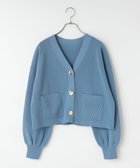 【ローリーズファーム/LOWRYS FARM】のデコボタンショートカーディガン 人気、トレンドファッション・服の通販 founy(ファニー) ファッション Fashion レディースファッション Fashion for Women トップス・カットソー Cut & Sew Tops カーディガン・羽織り Layered Style Cardigans カーディガン Cardigan, Knitwear クロップド Cropped, Short Length シンプル Simple, Minimal デニム Denim, Jeans Material フレア Flare, Flared ワイド Wide, Wide Fit 秋 Autumn 軽量 Lightweight, Ultra Light thumbnail ブルー84|ID: prp329100004698232 ipo3291000000034027105