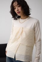【アズール バイ マウジー/AZUL by moussy】のキモウフライスビスチェトップス 人気、トレンドファッション・服の通販 founy(ファニー) ファッション Fashion レディースファッション Fashion for Women トップス・カットソー Cut & Sew Tops ビスチェ Bustiers & Corset Tops / Layered Bustier Style 2024年 2024 2024-2025秋冬・A/W Autumn/Winter 2024–25 AW24–25 おすすめ Recommended / Our Picks オーガンジー Organza Fabric カットソー Cut and Sewn Top デニム Denim, Jeans Material ハイネック High Neck, Mock Neck ボトム Bottoms, Lower Wear A/W・秋冬 Autumn/Winter thumbnail O/WHT1|ID: prp329100004698274 ipo3291000000033926423