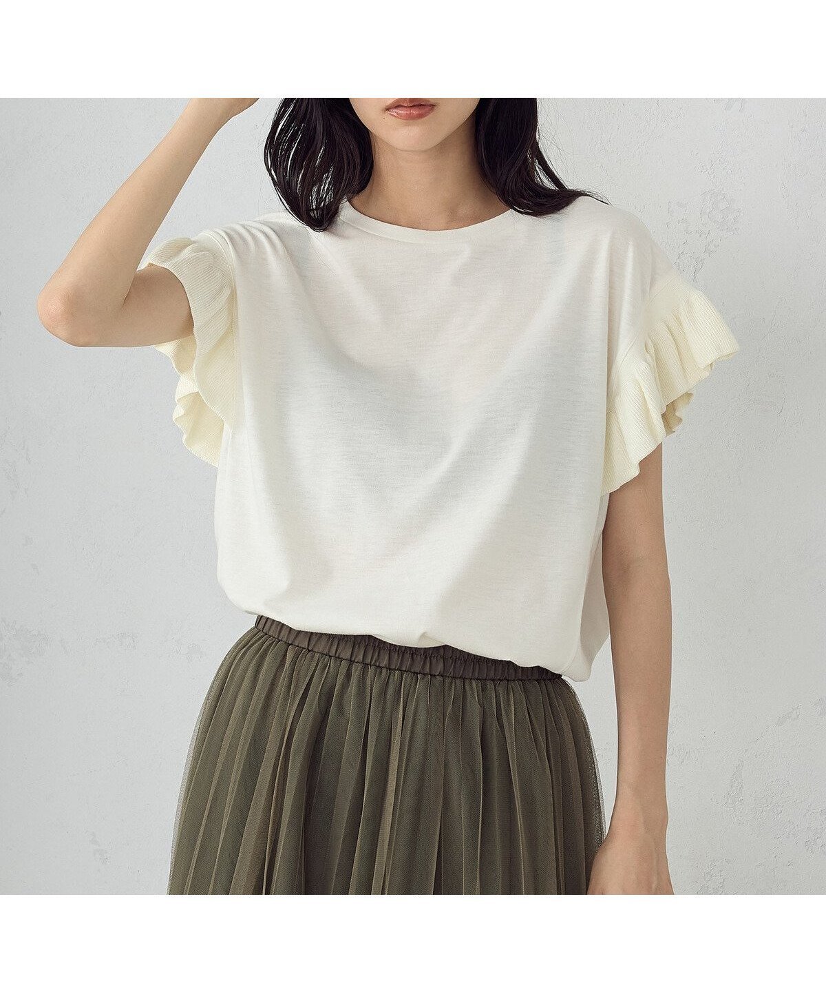 【コムサイズム/COMME CA ISM】のフリルカットソー 人気、トレンドファッション・服の通販 founy(ファニー) 　ファッション　Fashion　レディースファッション　Fashion for Women　トップス・カットソー　Cut & Sew Tops　カットソー・ベーシックTシャツ　Cut-and-Sewn Tops / Stretch Tees & Basics　ドッキング　Docking, Mixed Material　フェミニン　Feminine, Girly　フリル　Frill, Ruffle　夏　Summer　 other-1|ID: prp329100004698278 ipo3291000000033926444
