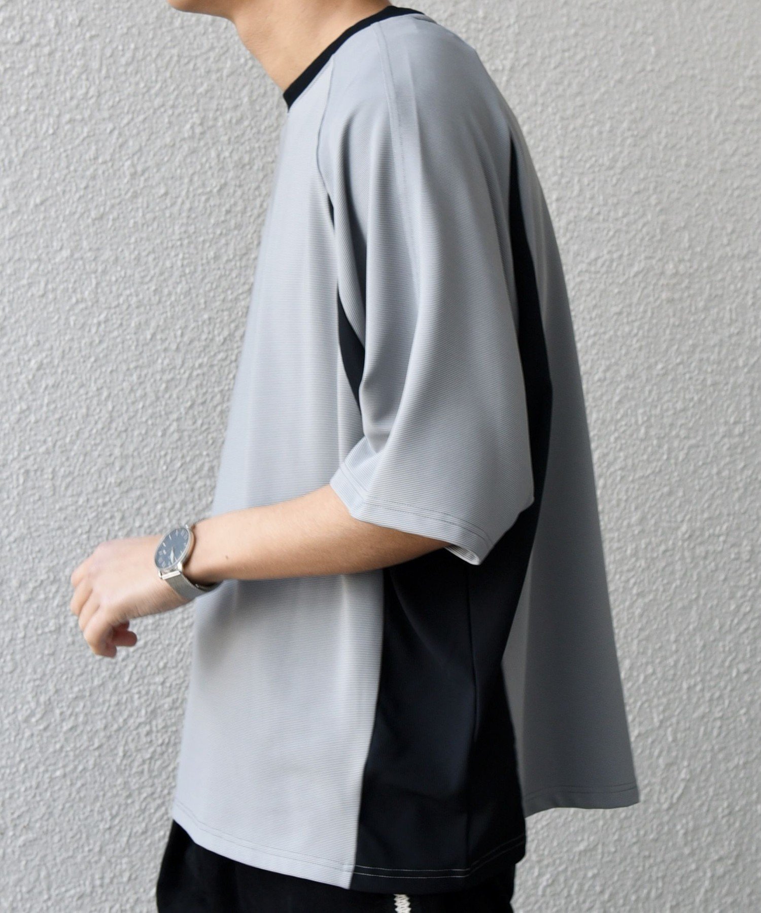 【シップス フォー ウィメン/SHIPS】のSHIPS any 洗濯機可能 リブ パネル スポーティー ジャージー Tシャツ インテリア・キッズ・メンズ・レディースファッション・服の通販 founy(ファニー) 　ファッション　Fashion　レディースファッション　Fashion for Women　トップス・カットソー　Cut & Sew Tops　シャツ・ブラウス・オフィスカジュアル　Elegant Blouses & Button-Ups　ロングTシャツ・Tシャツ　Longline T-Shirts & Tees　スポーツ　Sports, Activewear　トレンド　Trend, Trending Now　軽量　Lightweight, Ultra Light　グレー|ID: prp329100004698284 ipo3291000000033926533
