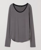 【ジーナシス/JEANASiS】のTRバレエネックLS TEE チャコールグレー|ID: prp329100004698311 ipo3291000000033926750