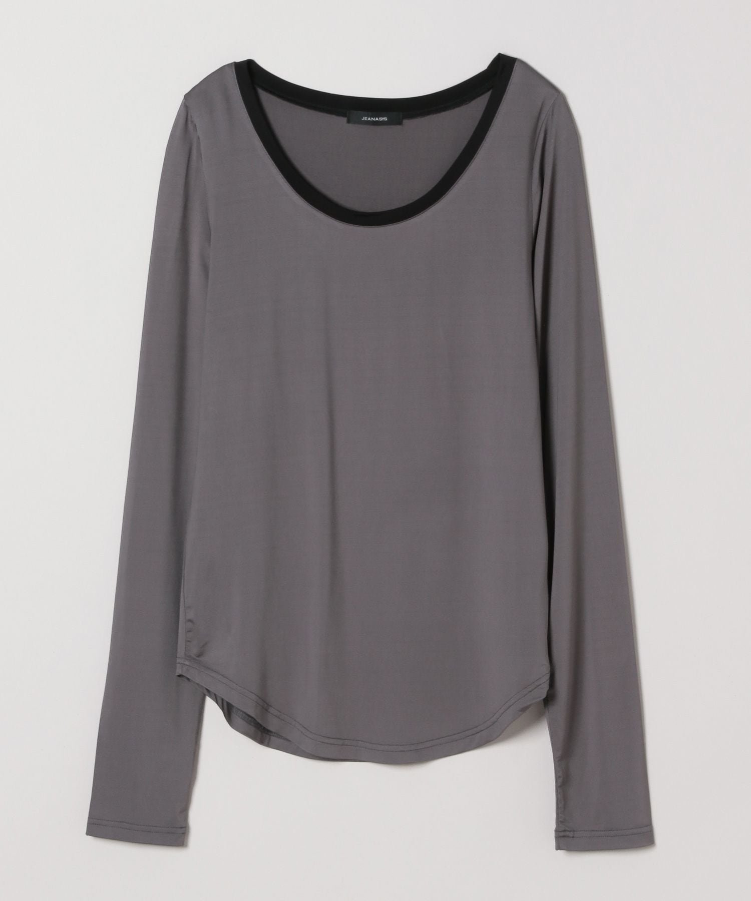 【ジーナシス/JEANASiS】のTRバレエネックLS TEE インテリア・キッズ・メンズ・レディースファッション・服の通販 founy(ファニー) 　ファッション　Fashion　レディースファッション　Fashion for Women　おすすめ　Recommended / Our Picks　インナー　Innerwear　コンパクト　Compact, Small Size　シンプル　Simple, Minimal　ジャケット　Jacket, Outerwear　バレエ　Ballet, Ballet Style　ビスチェ　Bustier, Corset Top　ベスト　Vest, Waistcoat　ベーシック　Basic, Essential　チャコールグレー|ID: prp329100004698311 ipo3291000000033926750