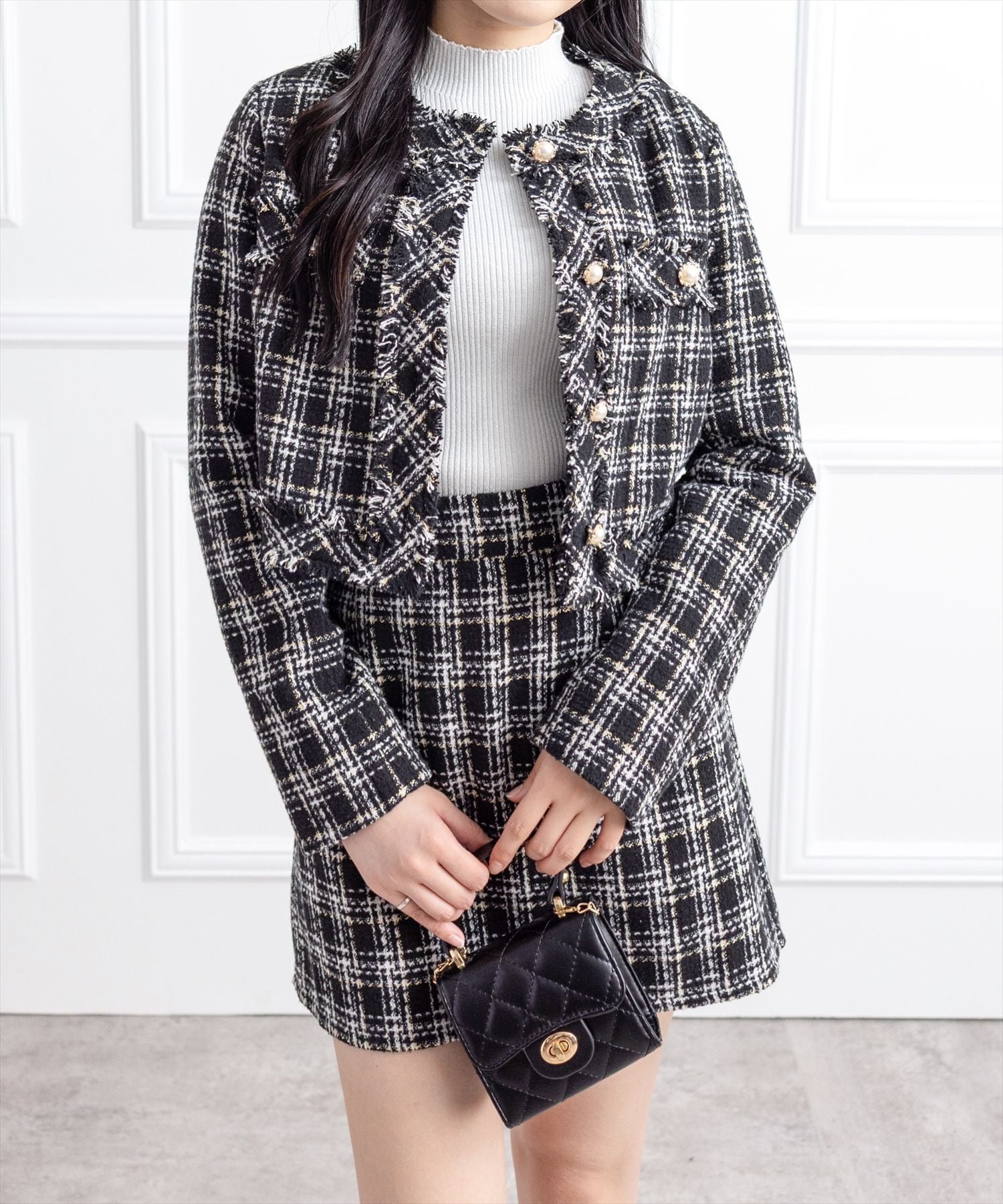 【クリア/clear】のツイードジャケット(セット可) インテリア・キッズ・メンズ・レディースファッション・服の通販 founy(ファニー) 　ファッション　Fashion　レディースファッション　Fashion for Women　アウター　Coat / Outerwear Collection　レディースジャケット・軽アウター　Jackets　クラシカル　Classical, Vintage-Inspired　ショート　Short, Short Length　ジャケット　Jacket, Outerwear　ツイード　Twill, Twill Weave　デニム　Denim, Jeans Material　パール　Pearl, Pearl Accent　フェミニン　Feminine, Girly　フリンジ　Fringe, Tassel　フロント　Front, Front Design　ミニスカート　Mini Skirt, Short Skirt　おすすめ　Recommended / Our Picks　エレガント 上品　Elegant　BK|ID: prp329100004698851 ipo3291000000033997851