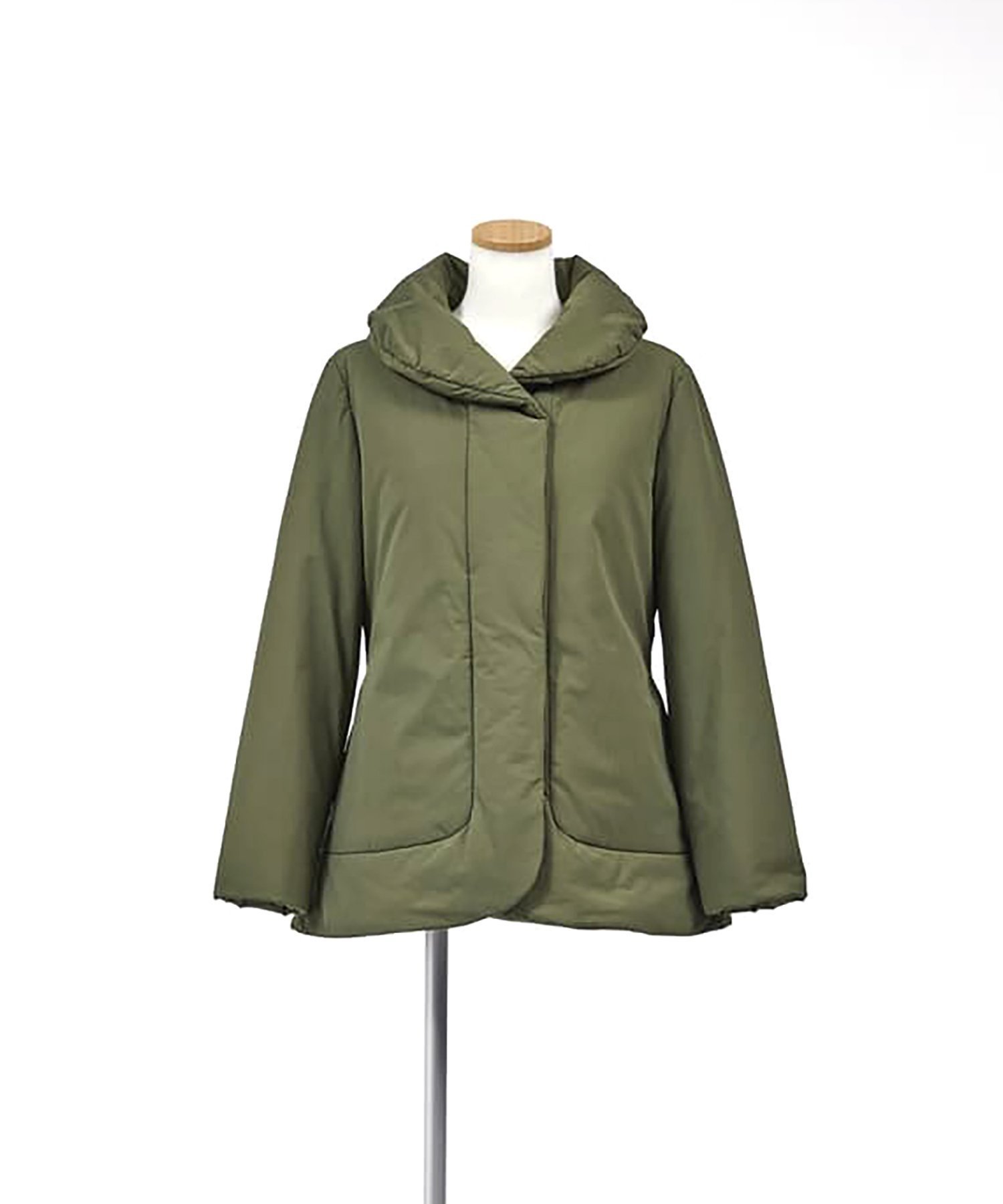 【その他のブランド/Other】のストレッチナイロン中綿ジャケット インテリア・キッズ・メンズ・レディースファッション・服の通販 founy(ファニー) 　ファッション　Fashion　レディースファッション　Fashion for Women　アウター　Coat / Outerwear Collection　レディースジャケット・軽アウター　Jackets　ジャケット　Jacket, Outerwear　ストレッチ　Stretch, Stretchy Fabric　ペプラム　Peplum, Flared Hem　切替　Switching, Contrast Panel　カーキ|ID: prp329100004698857 ipo3291000000033929873