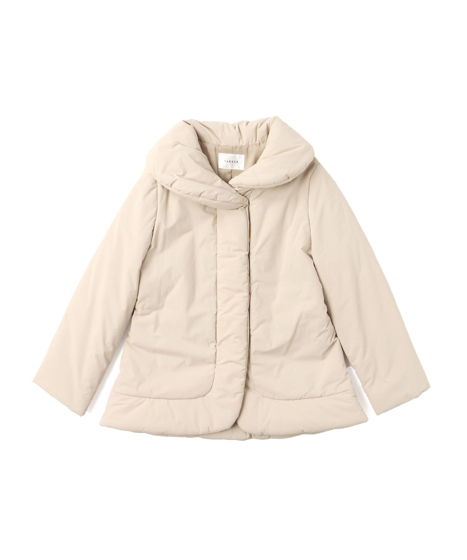 【その他のブランド/Other】のストレッチナイロン中綿ジャケット インテリア・キッズ・メンズ・レディースファッション・服の通販 founy(ファニー) 　ファッション　Fashion　レディースファッション　Fashion for Women　アウター　Coat / Outerwear Collection　レディースジャケット・軽アウター　Jackets　ジャケット　Jacket, Outerwear　ストレッチ　Stretch, Stretchy Fabric　ペプラム　Peplum, Flared Hem　切替　Switching, Contrast Panel　ベージュ|ID: prp329100004698857 ipo3291000000033929874
