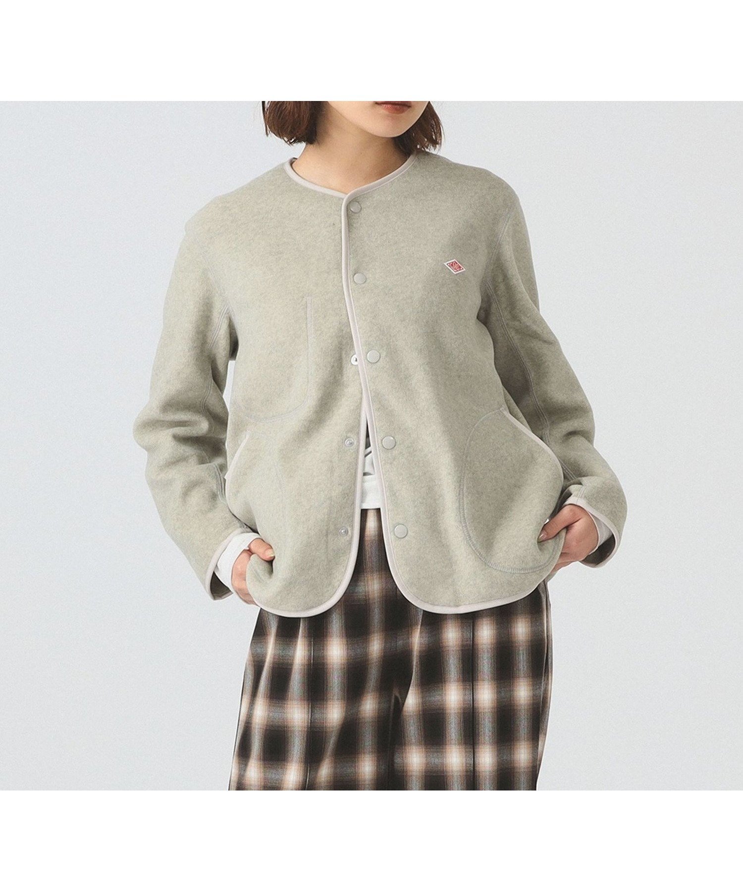 【ビームス ウイメン/BEAMS】の【ダントン/フリース/ノーカラー/カバーオール/ミドル丈/防寒/旅行】DANTON / FLEECE COLLARLESS JACKET ジャケット インテリア・キッズ・メンズ・レディースファッション・服の通販 founy(ファニー) ファッション Fashion レディースファッション Fashion for Women アウター Coat / Outerwear Collection レディースジャケット・軽アウター Jackets インナー Innerwear 秋 Autumn カーディガン Cardigan, Knitwear コンパクト Compact, Small Size 軽量 Lightweight, Ultra Light シンプル Simple, Minimal ジャケット Jacket, Outerwear ダウン Down, Puffer パイピング Piping, Trim Design フランス France, French 羽織 Haori, Light Jacket 防寒 Cold Protection, Winter-Ready ミドル Middle Length, Mid Height ワイド Wide, Wide Fit ワーク Workwear, Utility Style 冬 Winter / This Winter A/W・秋冬 Autumn/Winter おすすめ Recommended / Our Picks 旅行 Travel 13_MARBLE|ID: prp329100004698952 ipo3291000000034445928