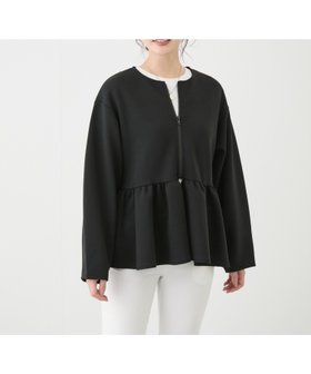 【ジャイロ/JAYRO】のペプラムノーカラージャケット 人気、トレンドファッション・服の通販 founy(ファニー) ファッション Fashion レディースファッション Fashion for Women アウター Coat / Outerwear Collection レディースジャケット・軽アウター Jackets ノーカラージャケット / シンプル上品コーデ Collarless Jackets おすすめ Recommended / Our Picks インナー Innerwear シンプル Simple, Minimal ジャケット Jacket, Outerwear デニム Denim, Jeans Material ペプラム Peplum, Flared Hem ボトム Bottoms, Lower Wear ポケット Pocket, Pocket Detail 無地 Plain, Solid Color |ID:prp329100004698969