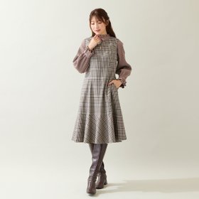 【ローズティアラ/Rose Tiara】のMIXチェックジャンパースカート 人気、トレンドファッション・服の通販 founy(ファニー) ファッション Fashion レディースファッション Fashion for Women スカート Skirts チェック Check, Plaid, Tartan フロント Front, Front Design ポケット Pocket, Pocket Detail 秋 Autumn A/W・秋冬 Autumn/Winter |ID:prp329100004699034