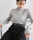 【アンドミー/andme】のソフトフライス 長袖 Tシャツ《タートルネック 》evernavy エバーネイビー 杢グレー|ID: prp329100004699131 ipo3291000000034232177