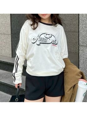 【リリーブラウン/Lily Brown】の【LILY BROWN ×ANNA SUI】サイドラインロンT 人気、トレンドファッション・服の通販 founy(ファニー) ファッション Fashion レディースファッション Fashion for Women トップス・カットソー Cut & Sew Tops ロングTシャツ・Tシャツ Longline T-Shirts & Tees コレクション Collection, Seasonal Line スリーブ Sleeve, Long Sleeve / Short Sleeve プリント Print, Printed Pattern ロング Long, Long-Length |ID:prp329100004699162