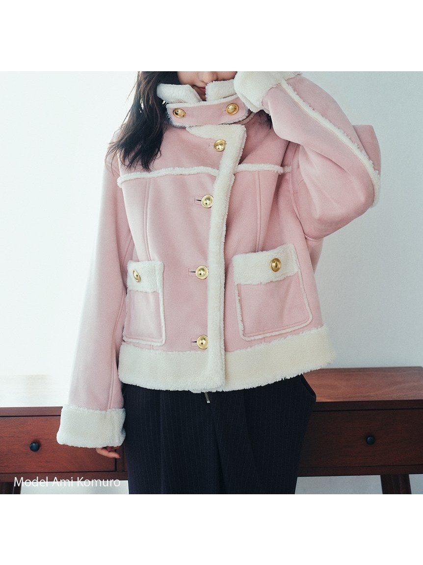 【スナイデル/SNIDEL】の【WEB限定/ボアコレクション】金ボタンバリエジャケット インテリア・キッズ・メンズ・レディースファッション・服の通販 founy(ファニー) 　ファッション　Fashion　レディースファッション　Fashion for Women　アウター　Coat / Outerwear Collection　レディースジャケット・軽アウター　Jackets　ウェーブ　Wavy Pattern　コレクション　Collection, Seasonal Line　ジャケット　Jacket, Outerwear　ストレート　Straight, Straight Cut　スマート　Smart, Elegant　デニム　Denim, Jeans Material　フロント　Front, Front Design　ベーシック　Basic, Essential　ミドル　Middle Length, Mid Height　おすすめ　Recommended / Our Picks　エレガント 上品　Elegant　PNK[066]|ID: prp329100004699170 ipo3291000000033991089