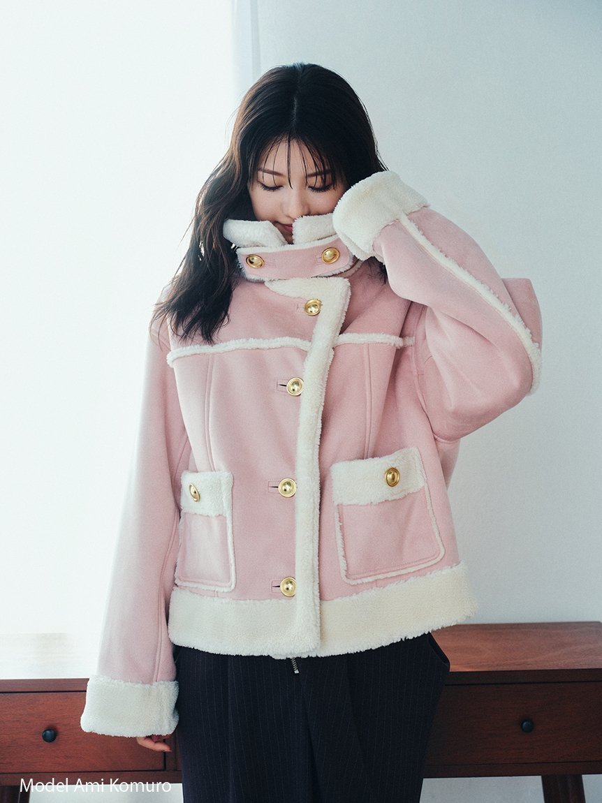 【スナイデル/SNIDEL】の【WEB限定/ボアコレクション】金ボタンバリエジャケット インテリア・キッズ・メンズ・レディースファッション・服の通販 founy(ファニー) 　ファッション　Fashion　レディースファッション　Fashion for Women　アウター　Coat / Outerwear Collection　レディースジャケット・軽アウター　Jackets　ウェーブ　Wavy Pattern　コレクション　Collection, Seasonal Line　ジャケット　Jacket, Outerwear　ストレート　Straight, Straight Cut　スマート　Smart, Elegant　デニム　Denim, Jeans Material　フロント　Front, Front Design　ベーシック　Basic, Essential　ミドル　Middle Length, Mid Height　おすすめ　Recommended / Our Picks　エレガント 上品　Elegant　PNK[066]|ID: prp329100004699170 ipo3291000000034467164