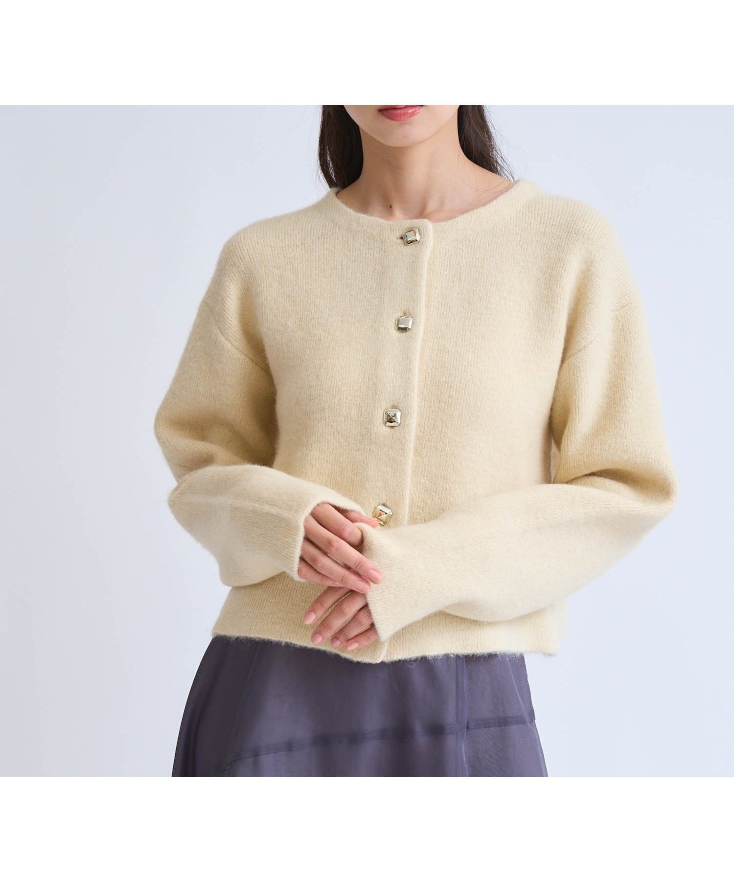 【ノエラ/Noela】のラクーンブレンドニットジャケット インテリア・キッズ・メンズ・レディースファッション・服の通販 founy(ファニー) 　ファッション　Fashion　レディースファッション　Fashion for Women　アウター　Coat / Outerwear Collection　レディースジャケット・軽アウター　Jackets　おすすめ　Recommended / Our Picks　ジャケット　Jacket, Outerwear　ポケット　Pocket, Pocket Detail　イエロー|ID: prp329100004699172 ipo3291000000033931724