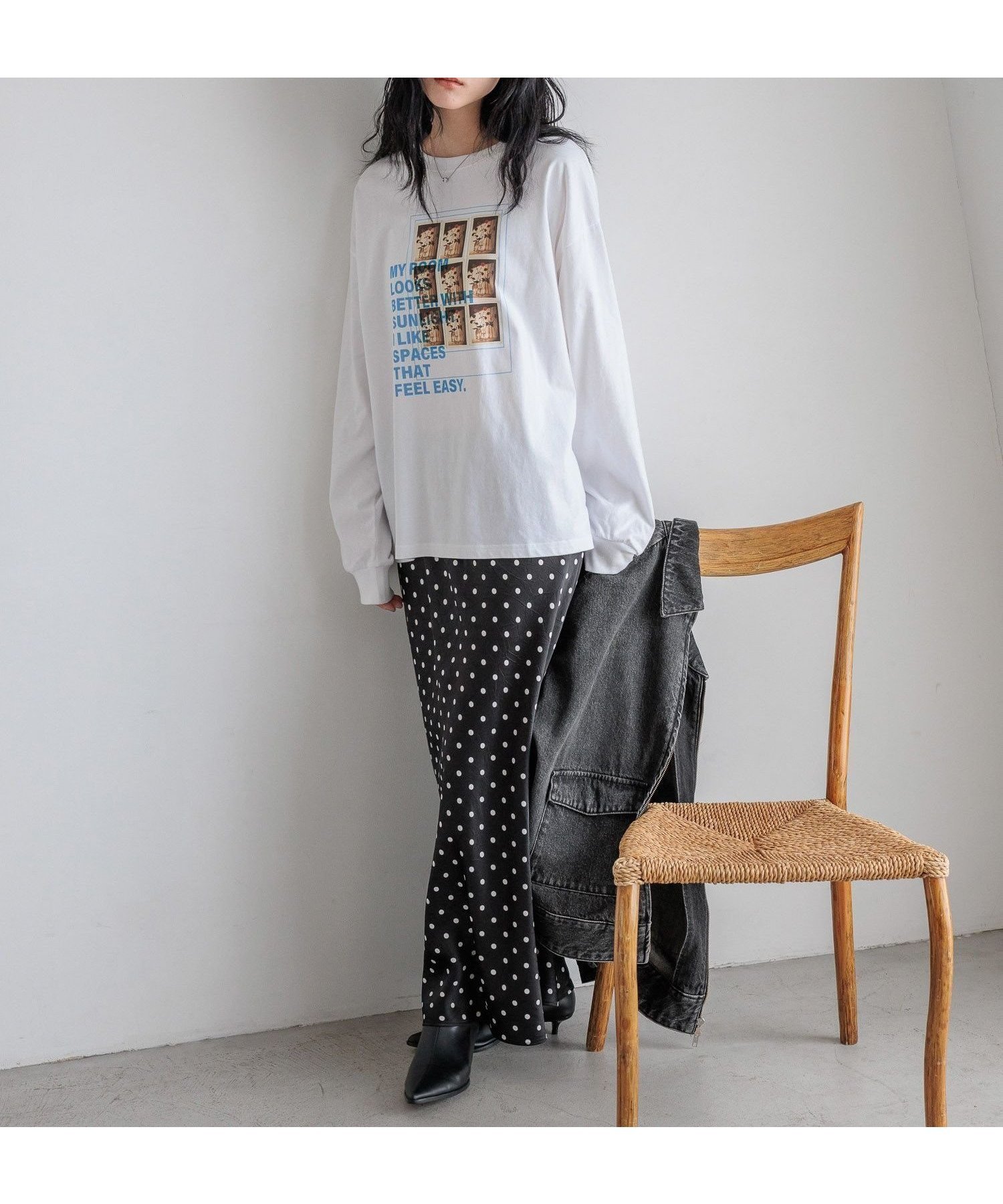 【ローリーズファーム/LOWRYS FARM】のアソートフォトロングスリーブ インテリア・キッズ・メンズ・レディースファッション・服の通販 founy(ファニー) 　ファッション　Fashion　レディースファッション　Fashion for Women　おすすめ　Recommended / Our Picks　バランス　Balance, Style Balance　ボトム　Bottoms, Lower Wear　ミックス　Mix, Mixed Style　オフ05|ID: prp329100004699353 ipo3291000000034232601