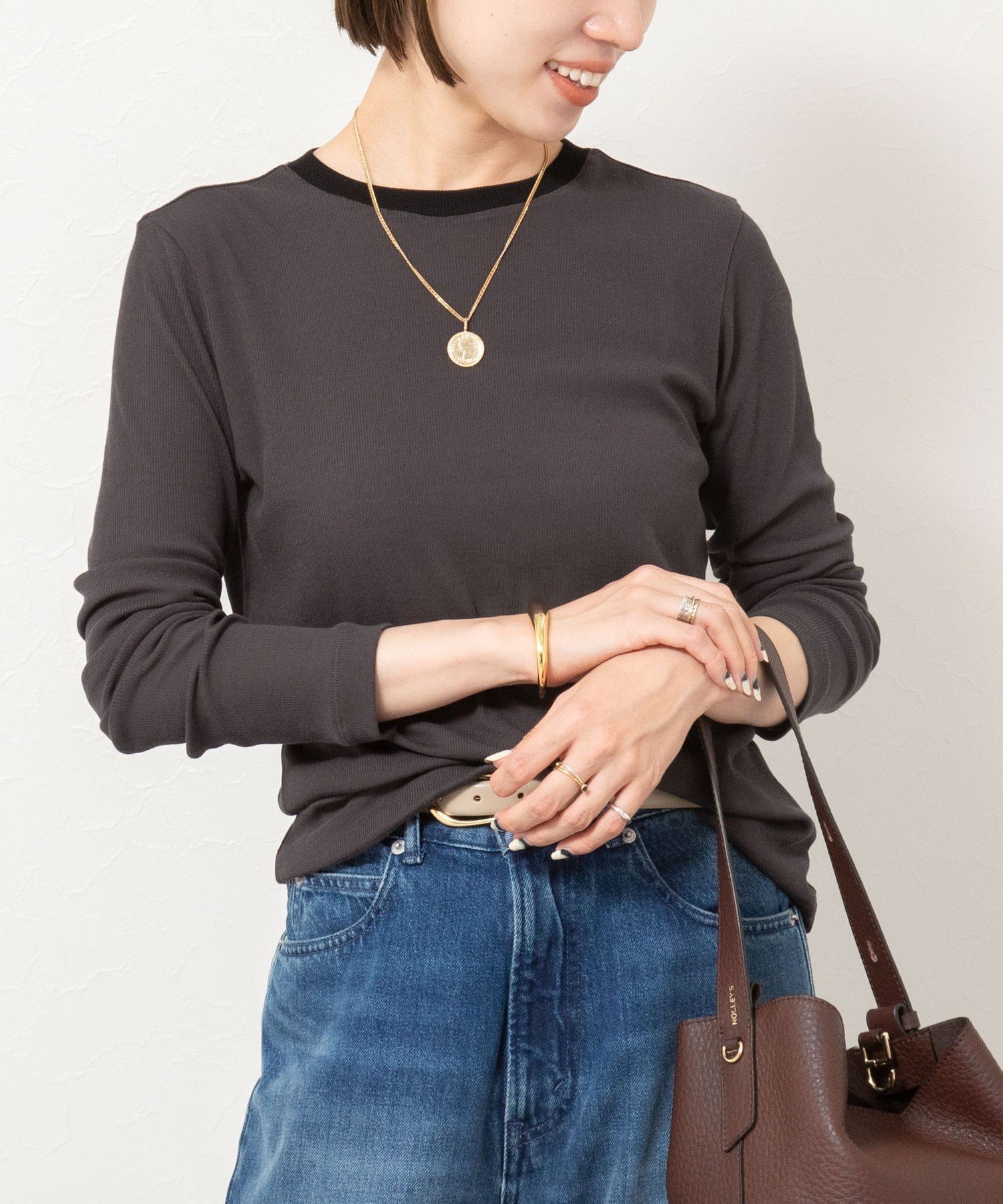 【ノーリーズ/NOLLEY'S】のシアー配色トリミングロンT 人気、トレンドファッション・服の通販 founy(ファニー) 　ファッション　Fashion　レディースファッション　Fashion for Women　トップス・カットソー　Cut & Sew Tops　ロングTシャツ・Tシャツ　Longline T-Shirts & Tees　2025年　2025　2025-2026秋冬・A/W　Autumn/Winter 2025–26 AW25–26　インナー　Innerwear　シアー　Sheer, See-Through　ジャケット　Jacket, Outerwear　トリミング　Trimming, Decorative Edge　フィット　Fit, Slim Fit　定番　Standard, Basic Item　春　Spring　 other-1|ID: prp329100004699375 ipo3291000000033932891