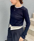 【ノーリーズ/NOLLEY'S】のシアー配色トリミングロンT 人気、トレンドファッション・服の通販 founy(ファニー) ファッション Fashion レディースファッション Fashion for Women トップス・カットソー Cut & Sew Tops ロングTシャツ・Tシャツ Longline T-Shirts & Tees 2025年 2025 2025-2026秋冬・A/W Autumn/Winter 2025–26 AW25–26 インナー Innerwear シアー Sheer, See-Through ジャケット Jacket, Outerwear トリミング Trimming, Decorative Edge フィット Fit, Slim Fit 定番 Standard, Basic Item 春 Spring thumbnail ネイビー|ID: prp329100004699375 ipo3291000000033932896