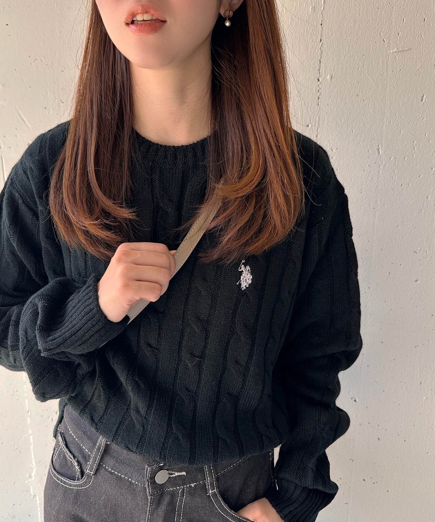 【セットアップセブン/SETUP7】のU.S. POLO ASSN./ロイヤルバルキーケーブルニット ポロ インテリア・キッズ・メンズ・レディースファッション・服の通販 founy(ファニー) 　ファッション　Fashion　レディースファッション　Fashion for Women　トップス・カットソー　Cut & Sew Tops　ニット　Knit Tops & Sweaters　アクセサリー　Fashion Accessories　クラシカル　Classical, Vintage-Inspired　ジャケット　Jacket, Outerwear　スタイリッシュ　Stylish, Fashionable　スポーツ　Sports, Activewear　セットアップ　Set-Up, Coordinated Outfit　チェック　Check, Plaid, Tartan　テクスチャー　Texture, Textured Fabric　トレンド　Trend, Trending Now　フィット　Fit, Slim Fit　プリーツ　Pleats, Pleated　ベーシック　Basic, Essential　ボトム　Bottoms, Lower Wear　メンズ　Men's, Menswear　リラックス　Relax, Relaxed Fit　ワンポイント　One Point, Statement Accent　再入荷　Restock / Back in Stock　おすすめ　Recommended / Our Picks　2025年　2025　2025-2026秋冬・A/W　Autumn/Winter 2025–26 AW25–26　BLK|ID: prp329100004699488 ipo3291000000034014889
