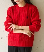 【セットアップセブン/SETUP7】のU.S. POLO ASSN./ロイヤルバルキー クルーネックケーブルニット ポロ RED|ID: prp329100004699488 ipo3291000000034293188