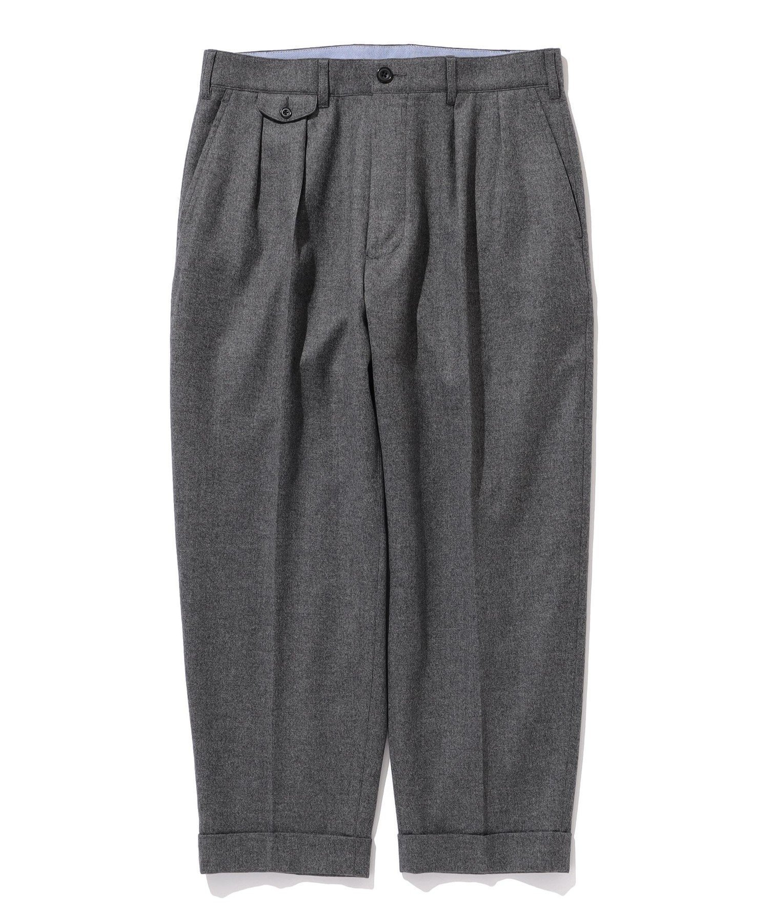 【ビームス/BEAMS / MEN】のBEAMS PLUS / 2Pleats Flannel インテリア・キッズ・メンズ・レディースファッション・服の通販 founy(ファニー) 　ファッション　Fashion　メンズファッション　Fashion for Men　アメリカン　American Style　コイン　Coin, Coin Design　ストレッチ　Stretch, Stretchy Fabric　ダブル　Double, Double-Breasted　テーパード　Tapered, Tapered Pants　フラップ　Flap, Flap Pocket　ポケット　Pocket, Pocket Detail　A/W・秋冬　Autumn/Winter　GREY|ID: prp329100004699649 ipo3291000000033934504