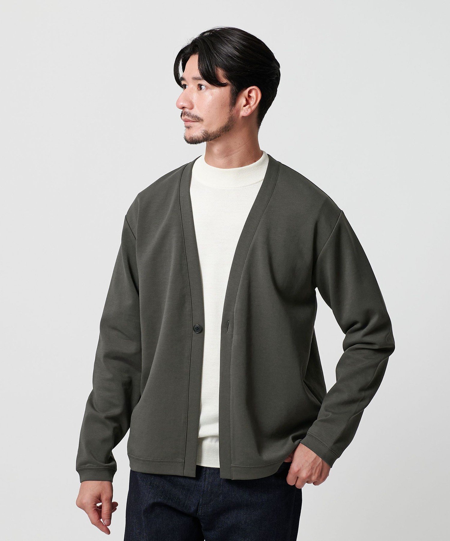 【ビューティ&ユース ユナイテッドアローズ/BEAUTY&YOUTH / UNITED ARROWS / MEN】の【WEB限定 WARDROBE SMART】ダブルニット カーディガン/セットアップ対応 インテリア・キッズ・メンズ・レディースファッション・服の通販 founy(ファニー) 　ファッション　Fashion　メンズファッション　Fashion for Men　セットアップ　Matching Sets　春　Spring　カーディガン　Cardigan, Knitwear　シンプル　Simple, Minimal　スウェット / スエット　Sweatshirt, Sweatwear　スマート　Smart, Elegant　スラックス　Slacks, Dress Pants　セットアップ　Set-Up, Coordinated Outfit　ダブル　Double, Double-Breasted　トレーナー　Sweatshirt, Trainer　パーカー　Hoodie, Parka　ファブリック　Fabric, Textile　フィット　Fit, Slim Fit　フラット　Flat, Flat Shoes　リラックス　Relax, Relaxed Fit　A/W・秋冬　Autumn/Winter　エレガント 上品　Elegant　DK.GRAY|ID: prp329100004699718 ipo3291000000034217130