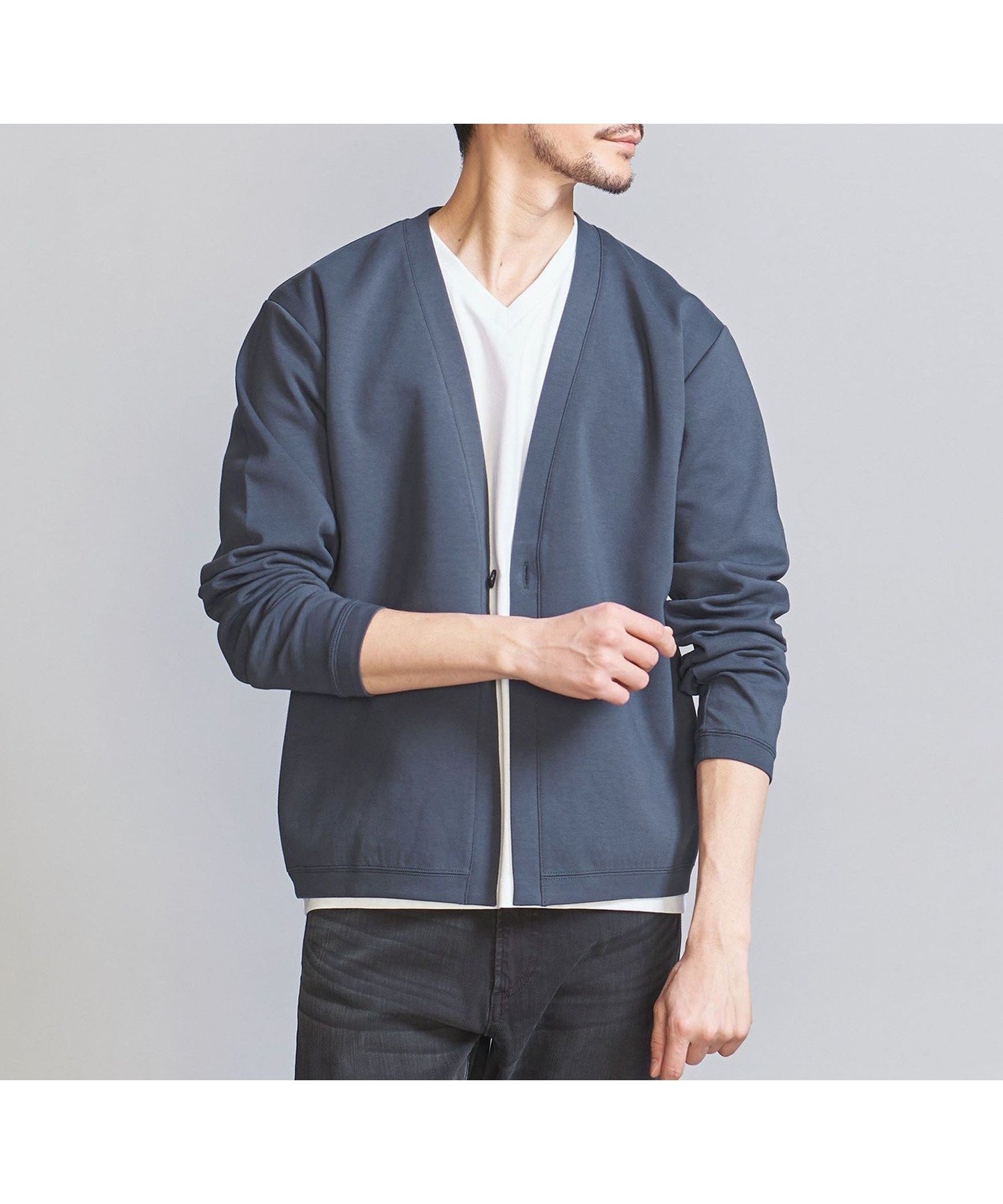 【ビューティ&ユース ユナイテッドアローズ/BEAUTY&YOUTH / UNITED ARROWS / MEN】の【WEB限定 WARDROBE SMART】ダブルニット カーディガン/セットアップ対応 インテリア・キッズ・メンズ・レディースファッション・服の通販 founy(ファニー) 　ファッション　Fashion　メンズファッション　Fashion for Men　セットアップ　Matching Sets　春　Spring　カーディガン　Cardigan, Knitwear　シンプル　Simple, Minimal　スウェット / スエット　Sweatshirt, Sweatwear　スマート　Smart, Elegant　スラックス　Slacks, Dress Pants　セットアップ　Set-Up, Coordinated Outfit　ダブル　Double, Double-Breasted　トレーナー　Sweatshirt, Trainer　パーカー　Hoodie, Parka　ファブリック　Fabric, Textile　フィット　Fit, Slim Fit　フラット　Flat, Flat Shoes　リラックス　Relax, Relaxed Fit　A/W・秋冬　Autumn/Winter　エレガント 上品　Elegant　ROYAL|ID: prp329100004699718 ipo3291000000034217134