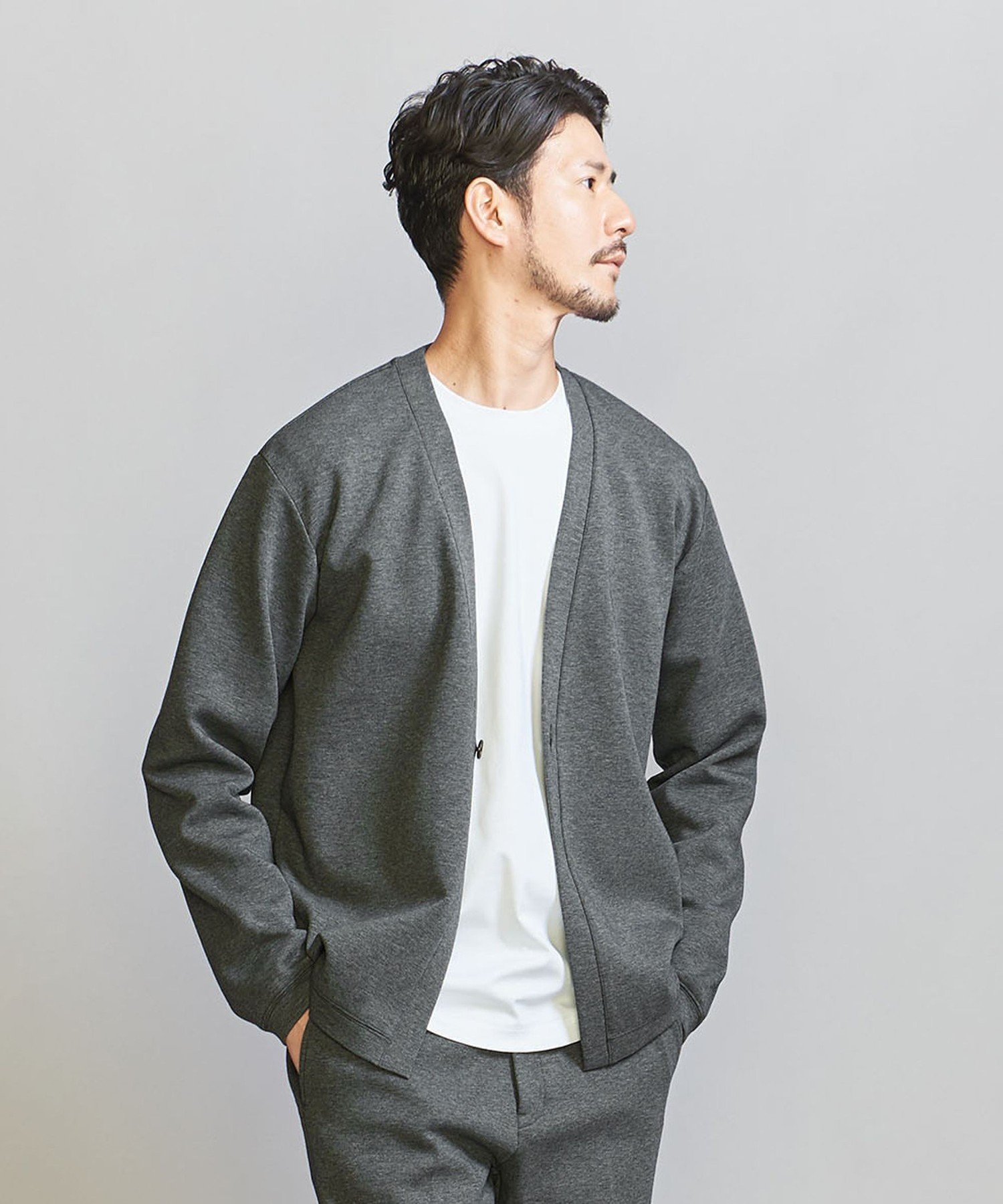 【ビューティ&ユース ユナイテッドアローズ/BEAUTY&YOUTH / UNITED ARROWS / MEN】の【WEB限定 WARDROBE SMART】ダブルニット カーディガン/セットアップ対応 インテリア・キッズ・メンズ・レディースファッション・服の通販 founy(ファニー) 　ファッション　Fashion　メンズファッション　Fashion for Men　セットアップ　Matching Sets　春　Spring　カーディガン　Cardigan, Knitwear　シンプル　Simple, Minimal　スウェット / スエット　Sweatshirt, Sweatwear　スマート　Smart, Elegant　スラックス　Slacks, Dress Pants　セットアップ　Set-Up, Coordinated Outfit　ダブル　Double, Double-Breasted　トレーナー　Sweatshirt, Trainer　パーカー　Hoodie, Parka　ファブリック　Fabric, Textile　フィット　Fit, Slim Fit　フラット　Flat, Flat Shoes　リラックス　Relax, Relaxed Fit　A/W・秋冬　Autumn/Winter　エレガント 上品　Elegant　その他1|ID: prp329100004699718 ipo3291000000034217135