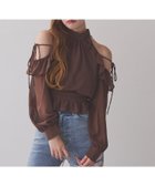 【ナイスクラップ/NICE CLAUP】のバックリボンアメスリブラウス 人気、トレンドファッション・服の通販 founy(ファニー) ファッション Fashion レディースファッション Fashion for Women トップス・カットソー Cut & Sew Tops シャツ・ブラウス・オフィスカジュアル Elegant Blouses & Button-Ups 2025年 2025 2025-2026秋冬・A/W Autumn/Winter 2025–26 AW25–26 おすすめ Recommended / Our Picks ガーリー Girly, Feminine Style デニム Denim, Jeans Material トレンド Trend, Trending Now フェミニン Feminine, Girly フリル Frill, Ruffle ペプラム Peplum, Flared Hem ミュール Mule, Backless Shoes リボン Ribbon, Bow 夏 Summer 長袖 Long Sleeve, Full Sleeve thumbnail ブラウン|ID: prp329100004699801 ipo3291000000034001657