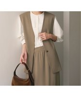 【ビューティ&ユース ユナイテッドアローズ/BEAUTY&YOUTH / UNITED ARROWS】の【WEB限定 Wardrobe DAILY MINIMAL】ダブルクロス リボンベルトジレ ウォッシャブル 人気、トレンドファッション・服の通販 founy(ファニー) ファッション Fashion レディースファッション Fashion for Women アウター Coat / Outerwear Collection トップス・カットソー Cut & Sew Tops ベスト&ジレ / 重ね着スタイル Vests & Gilets ベルト&ウエストマーク Belts & Waist Accessories ウォッシャブル Machine Washable オケージョン Occasion Wear シンプル Simple, Minimal ジャケット Jacket, Outerwear とろみ Fluid, Flowy Fabric ダブル Double, Double-Breasted フロント Front, Front Design リボン Ribbon, Bow ワイド Wide, Wide Fit おすすめ Recommended / Our Picks エレガント 上品 Elegant セレモニー Ceremony ビジネス 仕事 通勤 Business / Work / Commuting |ID:prp329100004699822