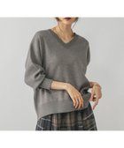 【グローバルワーク/GLOBAL WORK】のスウェットライクVネックプルオーバー/571342 人気、トレンドファッション・服の通販 founy(ファニー) ファッション Fashion レディースファッション Fashion for Women トップス・カットソー Cut & Sew Tops レディースパーカー・カジュアルフーディー Casual Hoodies & Sweatshirts カジュアルプルオーバー・ニットトップス Pullovers & Knit Tops / Casual Pullovers スウェット・クルーネックトップス Sweatshirts & Crewnecks / Relaxed Fit Sweat Tops Vネックトップス V-Neck Tops / V-Cut Neckline Shirts おすすめ Recommended / Our Picks ジャカード／ジャガード Jacquard, Woven Pattern ダブル Double, Double-Breasted ラウンド Round, Round Neck thumbnail ミドルグレー15|ID: prp329100004699890 ipo3291000000033935965