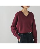 【グローバルワーク/GLOBAL WORK】のスウェットライクVネックプルオーバー/571342 人気、トレンドファッション・服の通販 founy(ファニー) ファッション Fashion レディースファッション Fashion for Women トップス・カットソー Cut & Sew Tops レディースパーカー・カジュアルフーディー Casual Hoodies & Sweatshirts カジュアルプルオーバー・ニットトップス Pullovers & Knit Tops / Casual Pullovers スウェット・クルーネックトップス Sweatshirts & Crewnecks / Relaxed Fit Sweat Tops Vネックトップス V-Neck Tops / V-Cut Neckline Shirts おすすめ Recommended / Our Picks ジャカード／ジャガード Jacquard, Woven Pattern ダブル Double, Double-Breasted ラウンド Round, Round Neck thumbnail ボルドー38|ID: prp329100004699890 ipo3291000000033935967