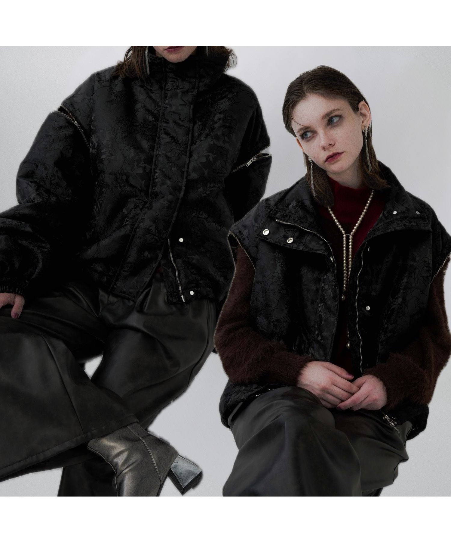 【ハレ/HARE】の2WAYエアサーマルジャガードブルゾン インテリア・キッズ・メンズ・レディースファッション・服の通販 founy(ファニー) 　ファッション　Fashion　レディースファッション　Fashion for Women　アウター　Coat / Outerwear Collection　ブルゾンジャケット・スポーティアウター　Blouson Jackets　ウェーブ　Wavy Pattern　ショート　Short, Short Length　スタンド　Stand Collar, Upright Stand　ストレート　Straight, Straight Cut　スニーカー　Sneakers, Trainers　スリム　Slim, Slim Fit　フラワー　Flower, Floral　ブルゾン　Blouson, Bomber Jacket　ベスト　Vest, Waistcoat　ベロア　Velour, Soft Velvet　マフラー　Scarf, Muffler　ワイド　Wide, Wide Fit　おすすめ　Recommended / Our Picks　ブラック09|ID: prp329100004700636 ipo3291000000034222968