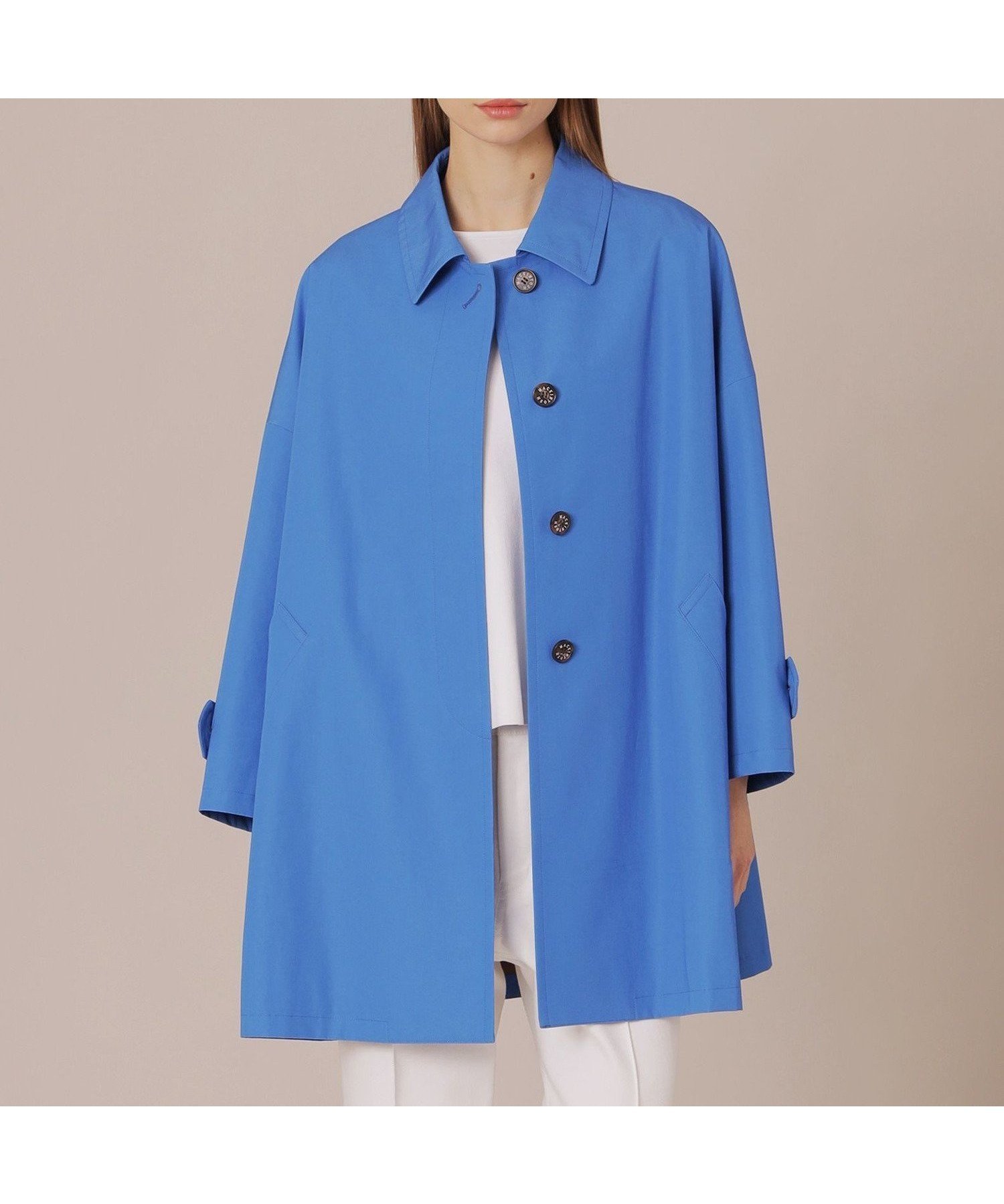 【マッキントッシュ ロンドン/MACKINTOSH LONDON】の【ROSLEY/ロズリー】ウェザーコットンステンカラーコート インテリア・キッズ・メンズ・レディースファッション・服の通販 founy(ファニー) 　ファッション　Fashion　レディースファッション　Fashion for Women　アウター　Coat / Outerwear Collection　コート・ロングコート・ピーコート　Long Coats, Peacoats & More　インナー　Innerwear　ドロップ　Drop Shoulder, Dropped Style　ボトム　Bottoms, Lower Wear　定番　Standard, Basic Item　春　Spring　秋　Autumn　ブルー|ID: prp329100004700689 ipo3291000000033998612