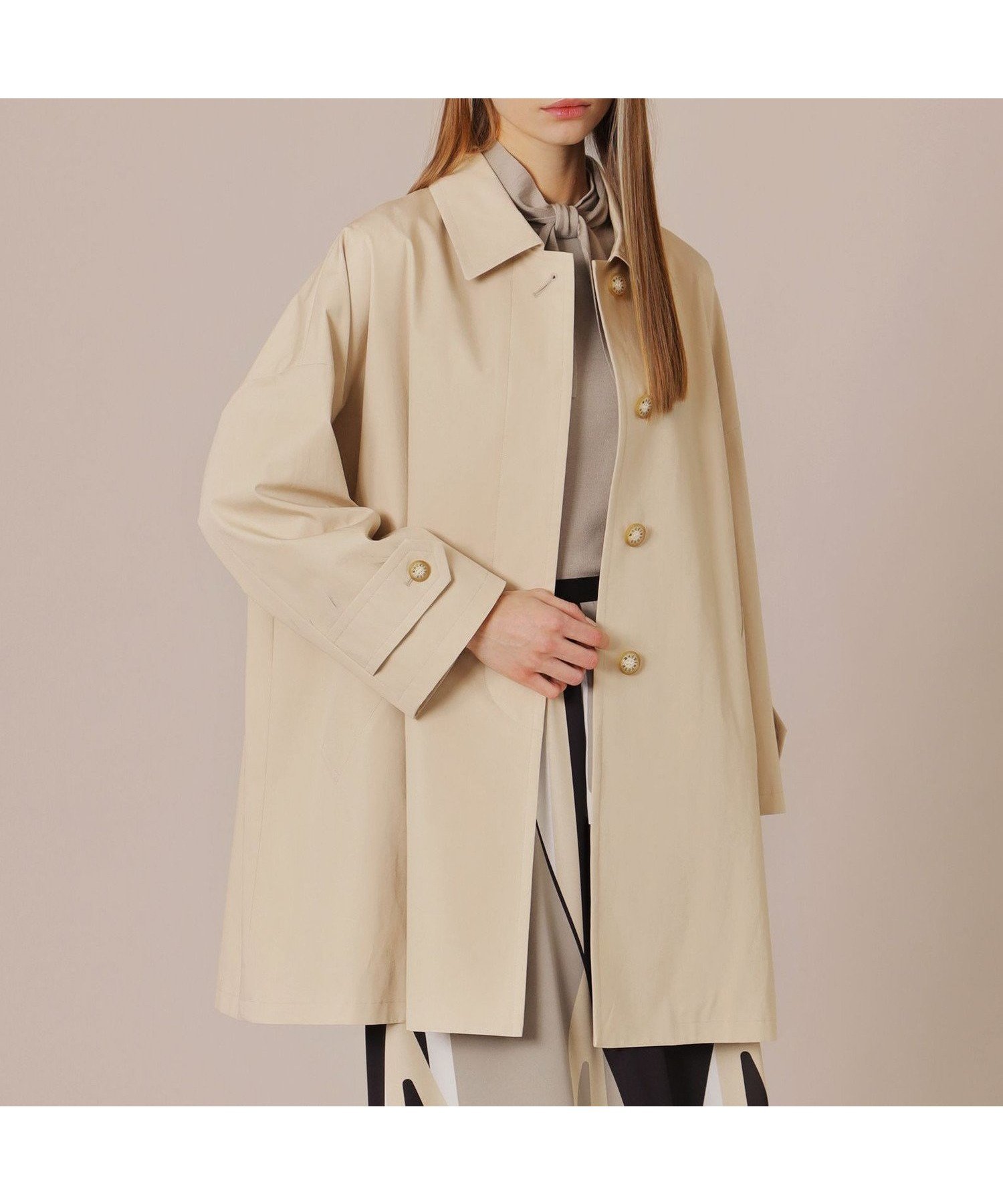 【マッキントッシュ ロンドン/MACKINTOSH LONDON】の【ROSLEY/ロズリー】ウェザーコットンステンカラーコート インテリア・キッズ・メンズ・レディースファッション・服の通販 founy(ファニー) 　ファッション　Fashion　レディースファッション　Fashion for Women　アウター　Coat / Outerwear Collection　コート・ロングコート・ピーコート　Long Coats, Peacoats & More　インナー　Innerwear　ドロップ　Drop Shoulder, Dropped Style　ボトム　Bottoms, Lower Wear　定番　Standard, Basic Item　春　Spring　秋　Autumn　ライトベージュ|ID: prp329100004700689 ipo3291000000033998613