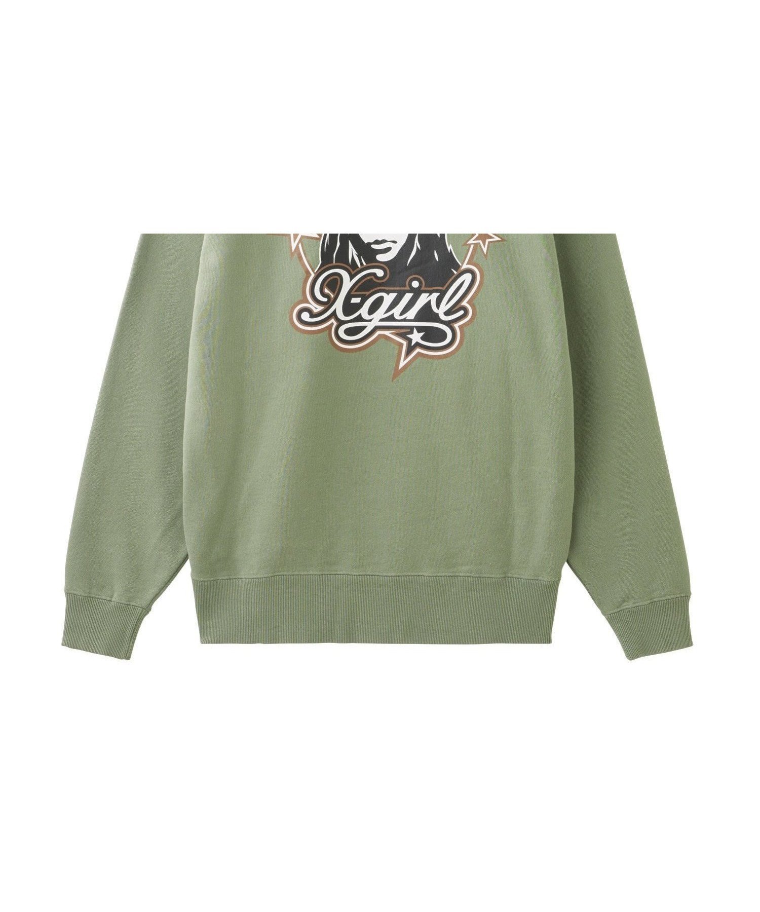 【エックスガール/X-girl】のFACE AND STARS SWEAT HOODIE インテリア・キッズ・メンズ・レディースファッション・服の通販 founy(ファニー) 　ファッション　Fashion　レディースファッション　Fashion for Women　トップス・カットソー　Cut & Sew Tops　レディースパーカー・カジュアルフーディー　Casual Hoodies & Sweatshirts　スウェット・クルーネックトップス　Sweatshirts & Crewnecks / Relaxed Fit Sweat Tops　おすすめ　Recommended / Our Picks　グラフィック　Graphic, Graphic Design　スウェット / スエット　Sweatshirt, Sweatwear　デニム　Denim, Jeans Material　パーカー　Hoodie, Parka　フェイス　Face, Facial Design　メンズ　Men's, Menswear　モチーフ　Motif, Design Theme　ロング　Long, Long-Length　定番　Standard, Basic Item　A/W・秋冬　Autumn/Winter　OLIVE|ID: prp329100004700772 ipo3291000000034013455