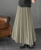 【アールピーエス/rps】のランダムプリーツスウェードスカート カーキ|ID: prp329100004700773 ipo3291000000034413728